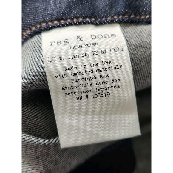 Rag & Bone Women’s Denny High Rise Skinny Ankle Jeans Warsaw Dark Wash Size 31 - Picture 6 of 9